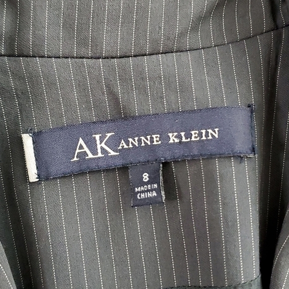 Anne Klein Grey Pinstripe Professional Crop Pantsuit - Picture 7 of 14